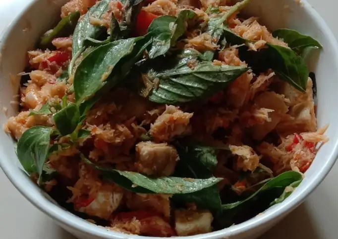 Langkah Mudah untuk Membuat Botok udang tahu tempe kemangi (pakai bumbu urap) tanpa daun Anti Gagal