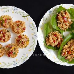 A picture of Pasta Mayo Chaat - Katori chaat & wrap.