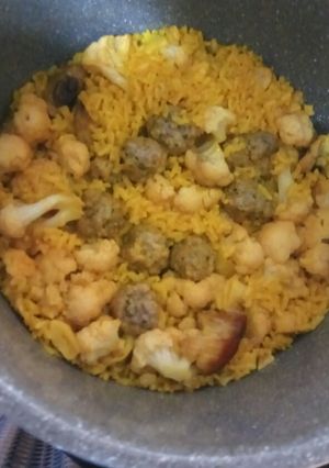Una foto de Arroz con coliflor