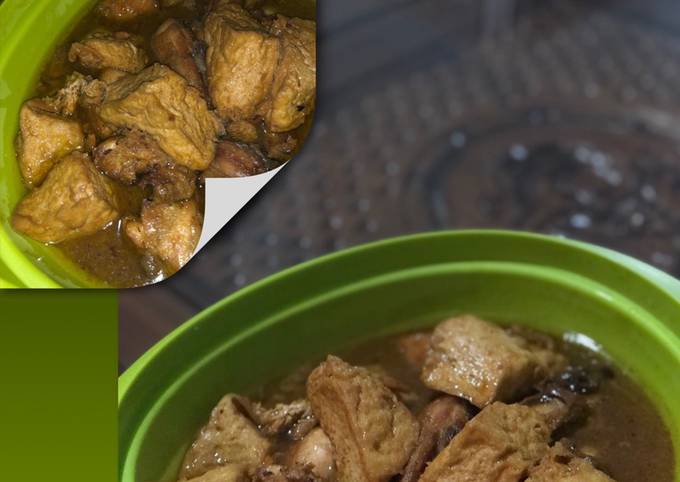 Semur ayam dan tahu