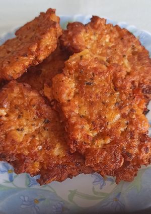 A picture of Revithokeftedes (Chickpea Fritters).