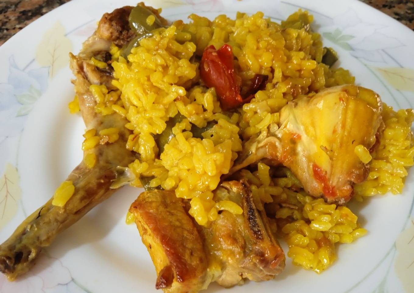 Paella valenciana al gas