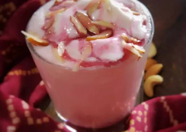 Simple Way to Make Any-night-of-the-week Rose milk shake