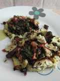 Pizzetas de coliflor con pavo y verduritas