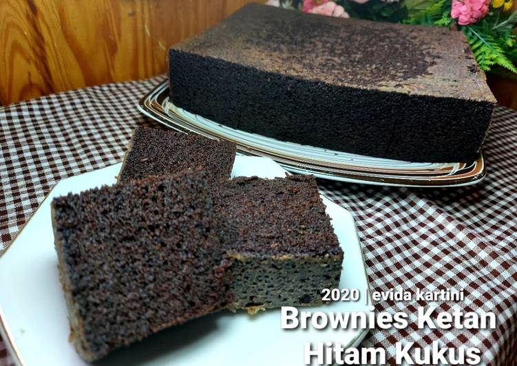 Resep Brownies Ketan Hitam Kukus Anti Ribet