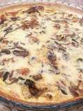 Quiche pollo y champiñones