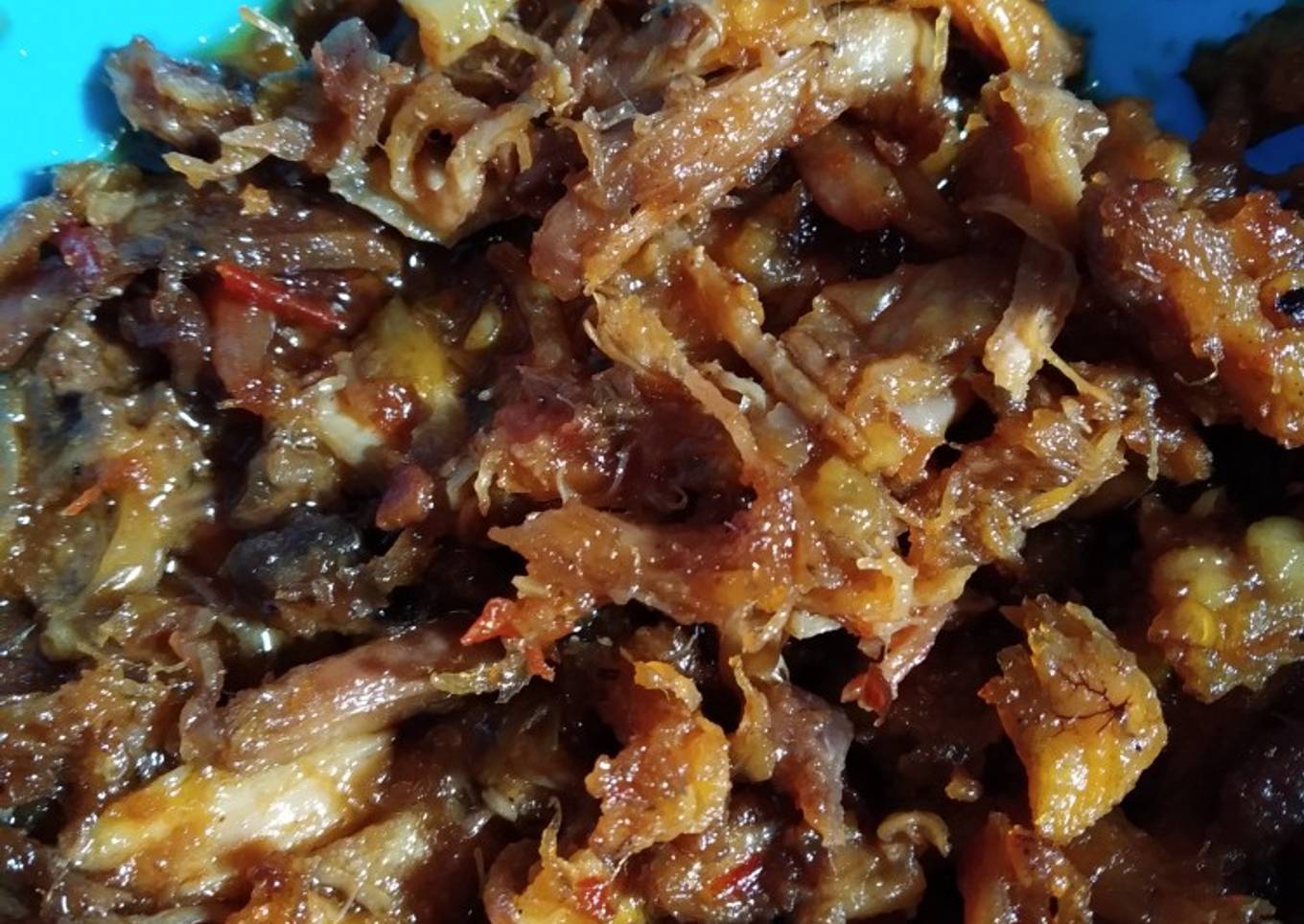 AKAMSU (Ayam Kampung Suwir) + Sambal Bajak by dapur eNJi