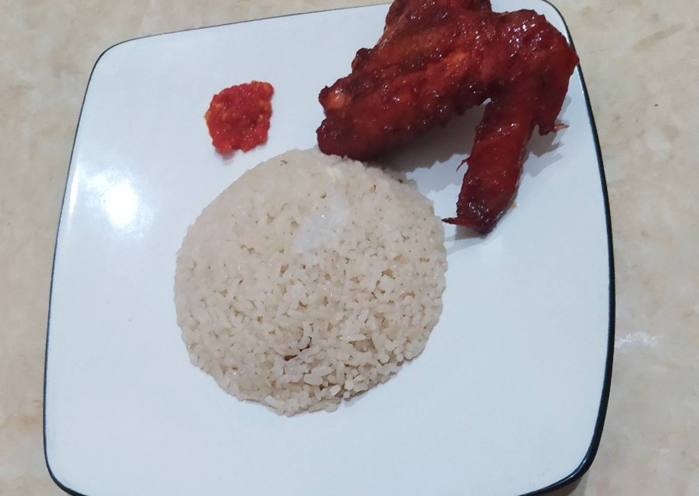 Nasi Hainan + Sambal