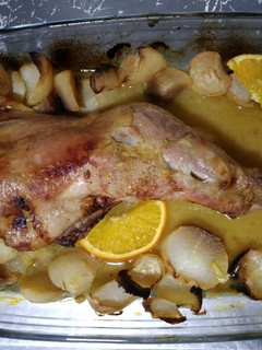Una foto de Pavo asado