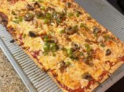 A picture of crispy pizza