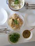Boiled chicken and chicken rice