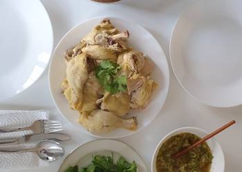 Recipe: Perfect Boiled chicken and chicken rice