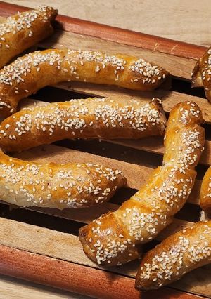 O poză a rețetei Corndog - ruladă cu crenvurști (gluten free).