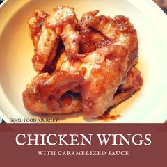 Chicken wings with caramelized sauce A picture of Chicken wings with caramelized sauce.