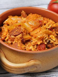 Tojásos lecsó recept fotója