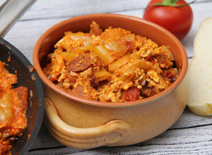 Tojásos lecsó recept fotója