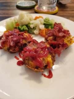 A picture of Bacon Cheeseburger Bites.
