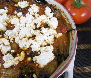 The New Way Serving Recipe Baked Aubergine  Zucchini topped with Cottage Cheese Casserole Savory Delicious