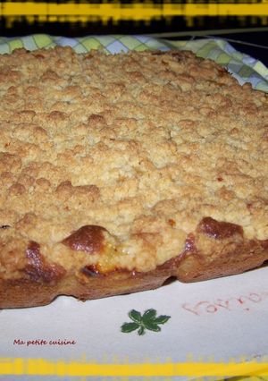 Une photo de Gâteau crumble à l'abricot