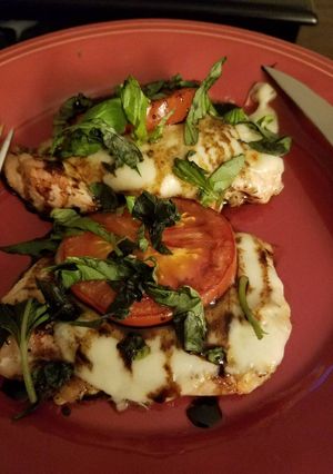 A picture of Caprese Chicken.