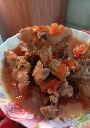 Hình của món Xương xào chua ngọt.