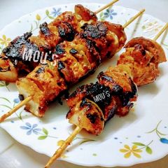Chicken tikka kebab A picture of Chicken tikka kebab.