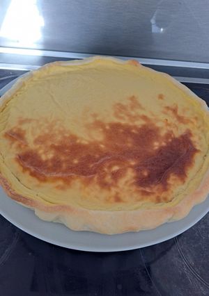 Une photo de Flan chocolat blanc mure