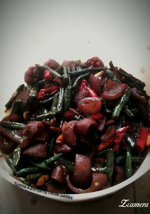 Foto resep Tumis kacang panjang cecek pedas