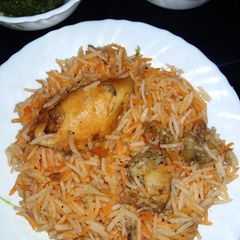 Chicken biryani A picture of Chicken biryani.