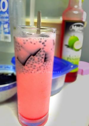 Foto resep Es cincau hitam biji selasih