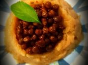 A picture of semolina ka halwa