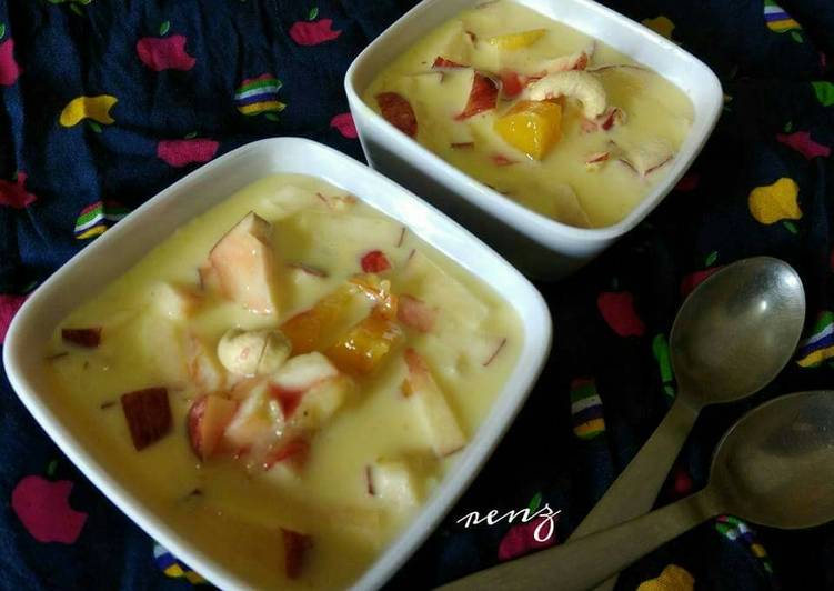 Step-by-Step Guide to Prepare Quick Fruits and Dry fruits custard