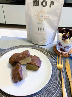 【免烤箱】無麵粉✨低醣質✨焙茶布朗尼 的食譜成品照片