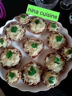 صورة لوصفة ميني كيش بالدجاج والزيتون والكريمة 😋