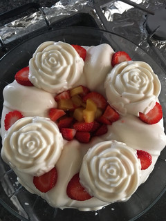 Una foto de Gelatina queso crema