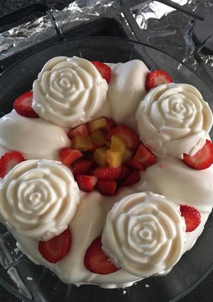 Una foto de Gelatina queso crema