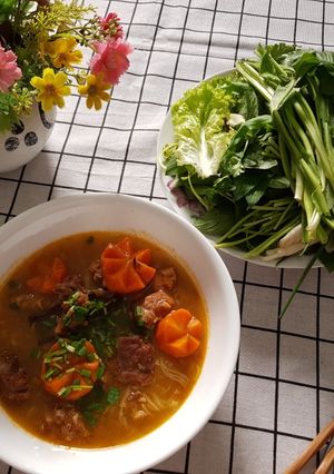 Hình của món Buổi sáng Hủ tiếu bò kho.