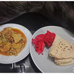 A picture of Gobi Matar Aloo ki Sabzi.