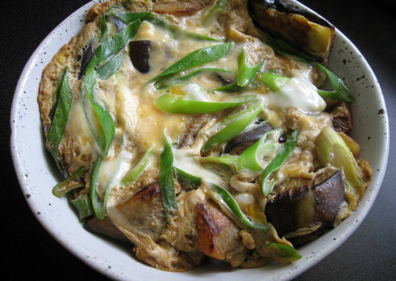 Eggplant ‘Tamago Toji’ Rice Bowl