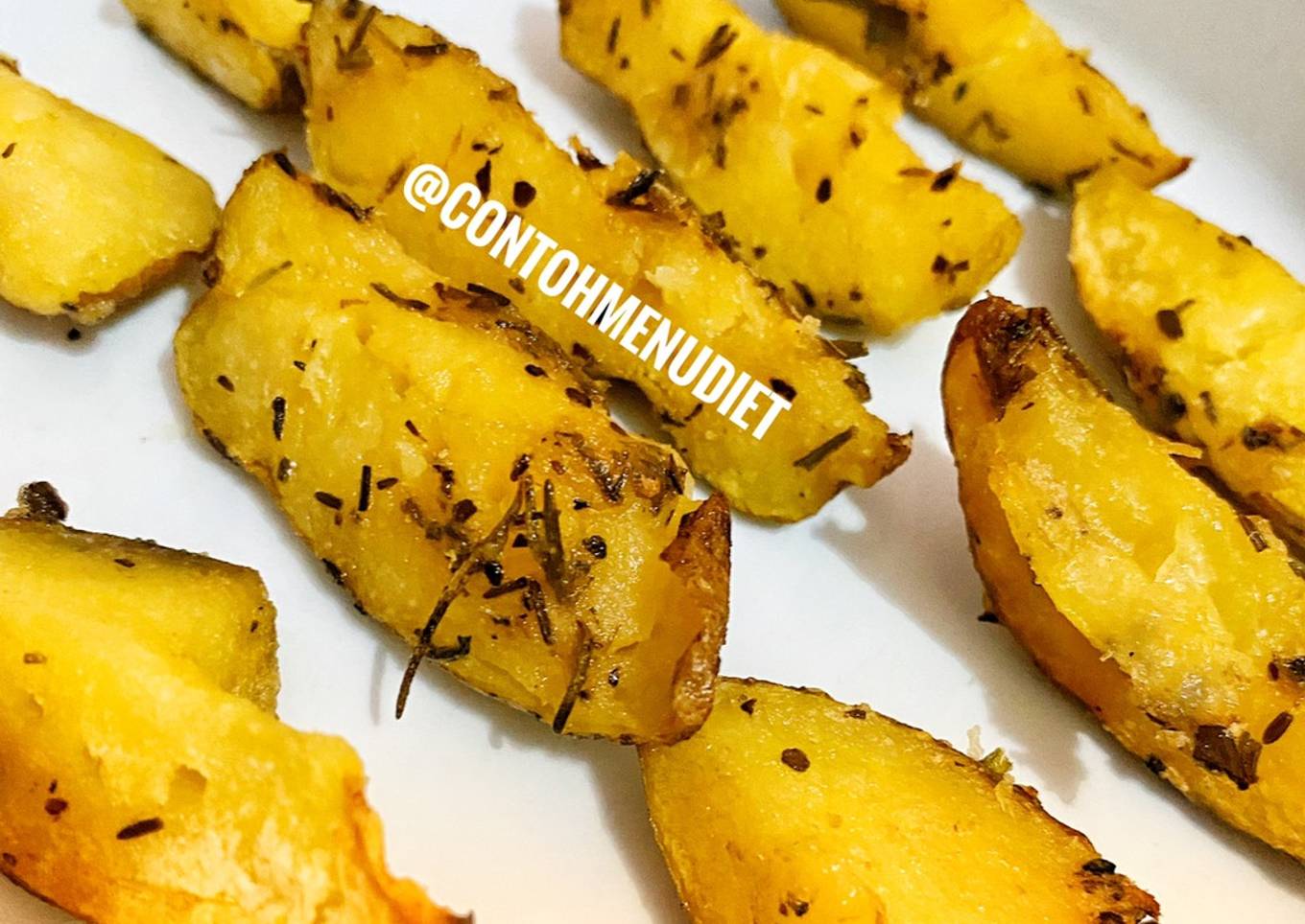 Meal prep wedges potato kentang mayo rosemary