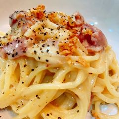 A picture of My Favorite Pasta Carbonara.