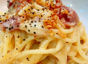 A picture of My Favorite Pasta Carbonara.