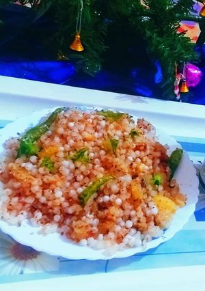 A picture of Sabudana Khichdi.