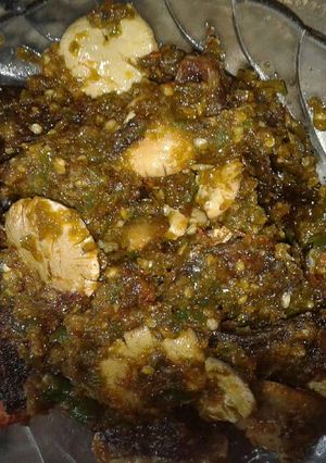 Foto resep Tumis ikan puyu lado hijau