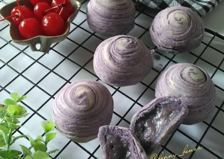Resep Taro spiral mooncake yang Bisa Manjain Lidah