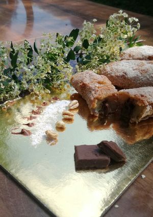 Nutellával töltött rántott banán recept fotója