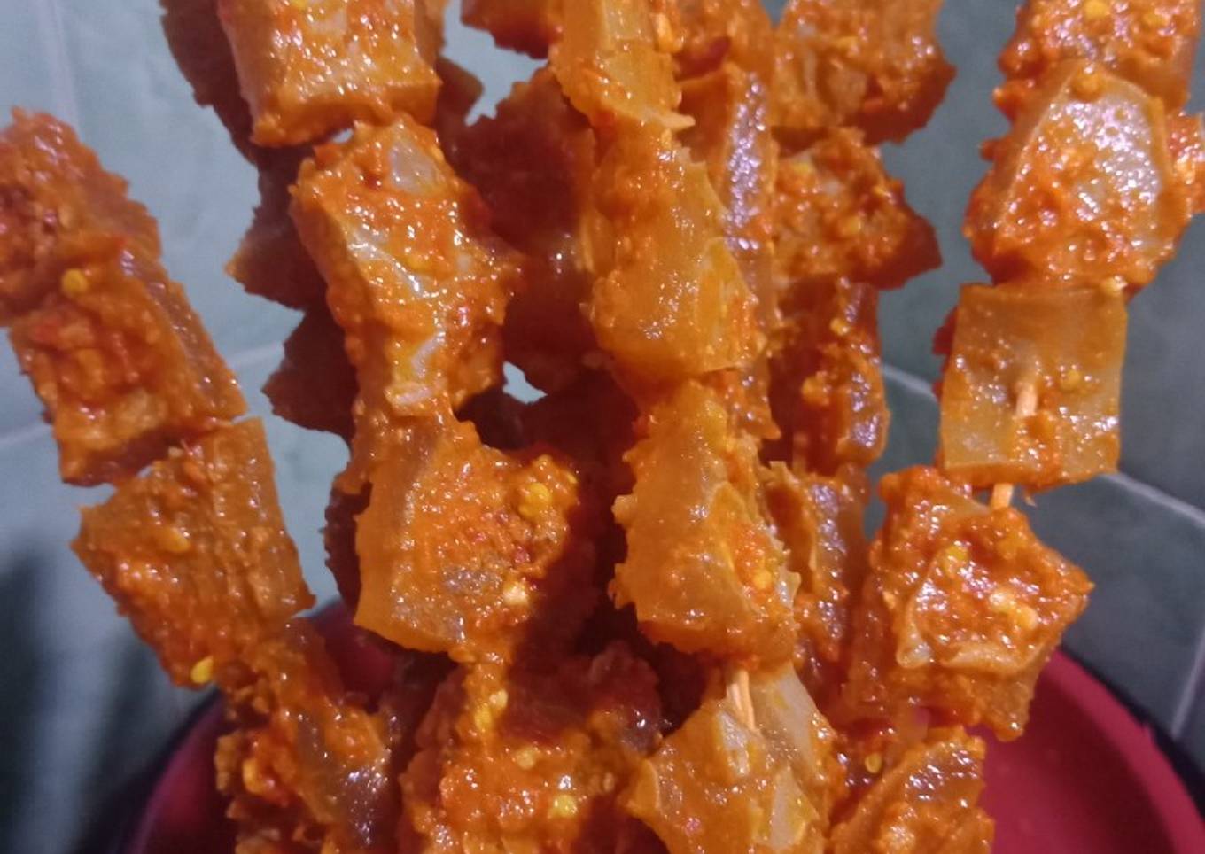 150. Sate Cecek Bumbu Rujak step by step