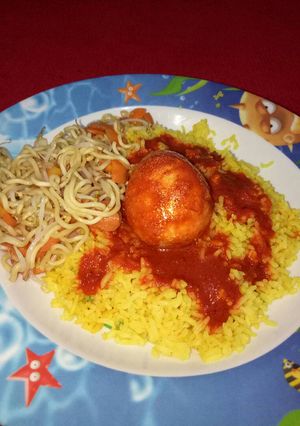 Foto resep Nasi Kuning Masak Habang Banjar (ala magicom/ rice cooker)