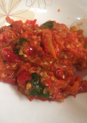 Foto resep Sambel pedas daun jeruk