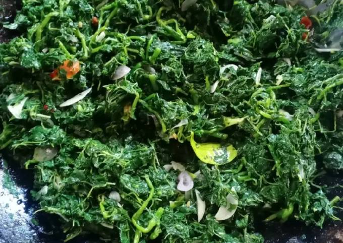 Resep Tumis Daun Singkong Oleh Widjie Astuti Cookpad